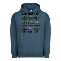 Pigment Midnight Navy god says i am Urban Hoodie - MaliasSmallBusiness