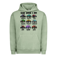 Pigment Oil Green god says i am Urban Hoodie - MaliasSmallBusiness