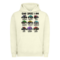 Pigment Pistachio god says i am Urban Hoodie - MaliasSmallBusiness