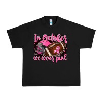 Black in october we wear pink with football Urban Heavy Tee - BarkalooDesign
