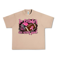 Burro in october we wear pink with football Urban Heavy Tee - BarkalooDesign