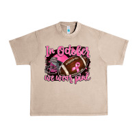 French Oak in october we wear pink with football Urban Heavy Tee - BarkalooDesign