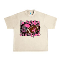 Sandshell in october we wear pink with football Urban Heavy Tee - BarkalooDesign