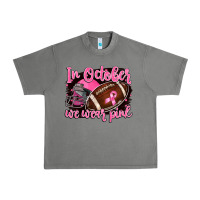 Tornado in october we wear pink with football Urban Heavy Tee - BarkalooDesign