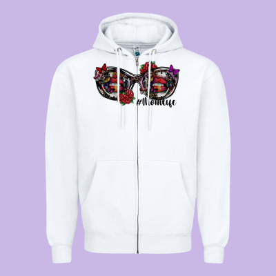 Momlife Zipper Hoodie Designed By Sublimationcraftshop