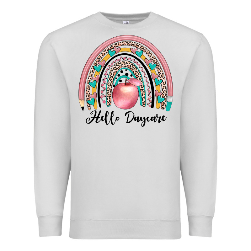 Hello Daycare Premium Sweatshirt by JahusDesignShop | Teevron