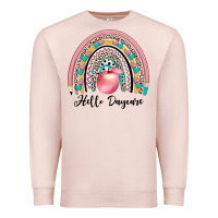 Pale Pink hello daycare Premium Sweatshirt - JahusDesignShop