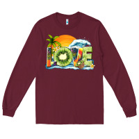 Burgundy love kiwi summer Long Sleeve Tee - texasbilliewilder