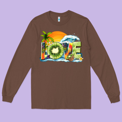 Love Kiwi Summer Long Sleeve Tee Designed By Texasbilliewilder