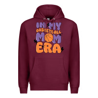 Burgundy in my basketball mom era Premium Hoodie - MaliasSmallBusiness