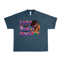 Midnight Navy A queen will always turn pain into power Urban Heavy Tee - RanaPortraitStore