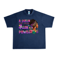 Navy A queen will always turn pain into power Urban Heavy Tee - RanaPortraitStore