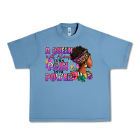 Pebble Blue A queen will always turn pain into power Urban Heavy Tee - RanaPortraitStore