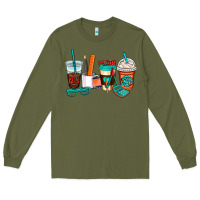 Army Green math teacher coffee cups Long Sleeve Tee - AdoDesignShop