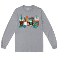 Heather Grey math teacher coffee cups Long Sleeve Tee - AdoDesignShop