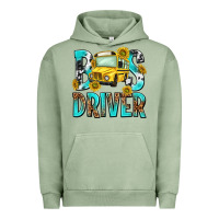 Pigment Oil Green bus driver Urban Hoodie - NancyCooperArtShop