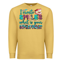 Antique Gold i create smile what is your superpower Premium Sweatshirt - AdoDesignShop