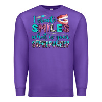 Purple i create smile what is your superpower Premium Sweatshirt - AdoDesignShop
