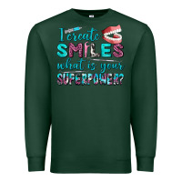 Sports Green i create smile what is your superpower Premium Sweatshirt - AdoDesignShop