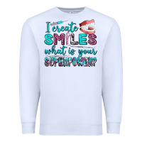White i create smile what is your superpower Premium Sweatshirt - AdoDesignShop
