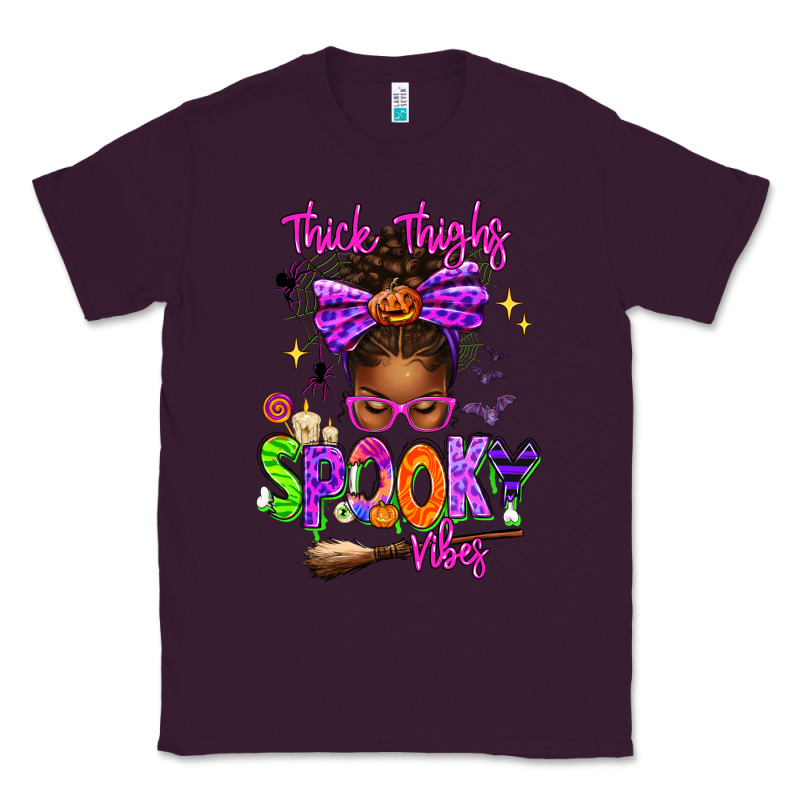 Thick Thighs Spooky Vibes Classic Tee by texasbilliewilder | Teevron