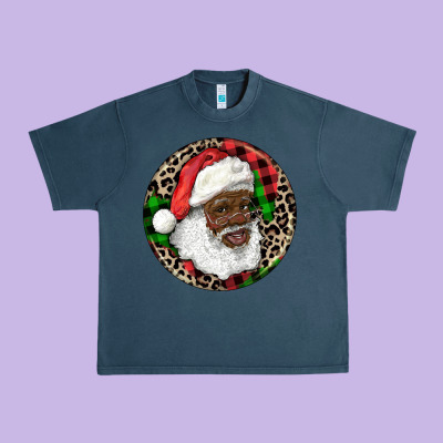 Afro Santa Christmas Urban Heavy Tee Designed By Ranaportraitstore
