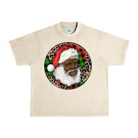 Sandshell Afro Santa Christmas Urban Heavy Tee - RanaPortraitStore