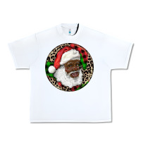 White Afro Santa Christmas Urban Heavy Tee - RanaPortraitStore
