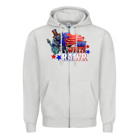 Dove Grey Red white rawr 4th of july Zipper Hoodie - CowGirlArtShop