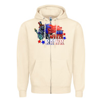 Sandshell Red white rawr 4th of july Zipper Hoodie - CowGirlArtShop