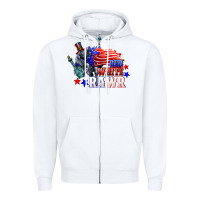 White Red white rawr 4th of july Zipper Hoodie - CowGirlArtShop