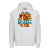 Dove Grey cluck yeah Premium Hoodie - MaliasSmallBusiness