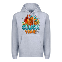Heather Grey cluck yeah Premium Hoodie - MaliasSmallBusiness