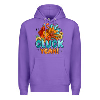 Purple cluck yeah Premium Hoodie - MaliasSmallBusiness