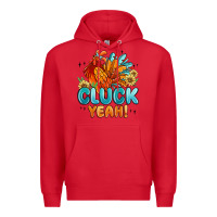 Red cluck yeah Premium Hoodie - MaliasSmallBusiness