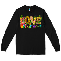 Black love summer with pineapple Long Sleeve Tee - texasbilliewilder
