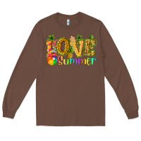 Chestnut love summer with pineapple Long Sleeve Tee - texasbilliewilder