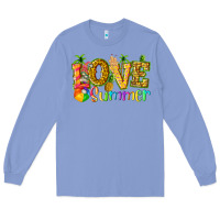 Colony Blue love summer with pineapple Long Sleeve Tee - texasbilliewilder