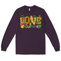Plum love summer with pineapple Long Sleeve Tee - texasbilliewilder