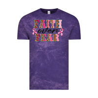 Cloud Purple faıth over fear Vintage Tee - BarkalooDesign