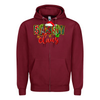 Burgundy christmas sassy claus Zipper Hoodie - FaDigitalArtStudio