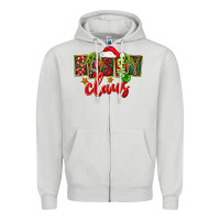 Dove Grey christmas sassy claus Zipper Hoodie - FaDigitalArtStudio