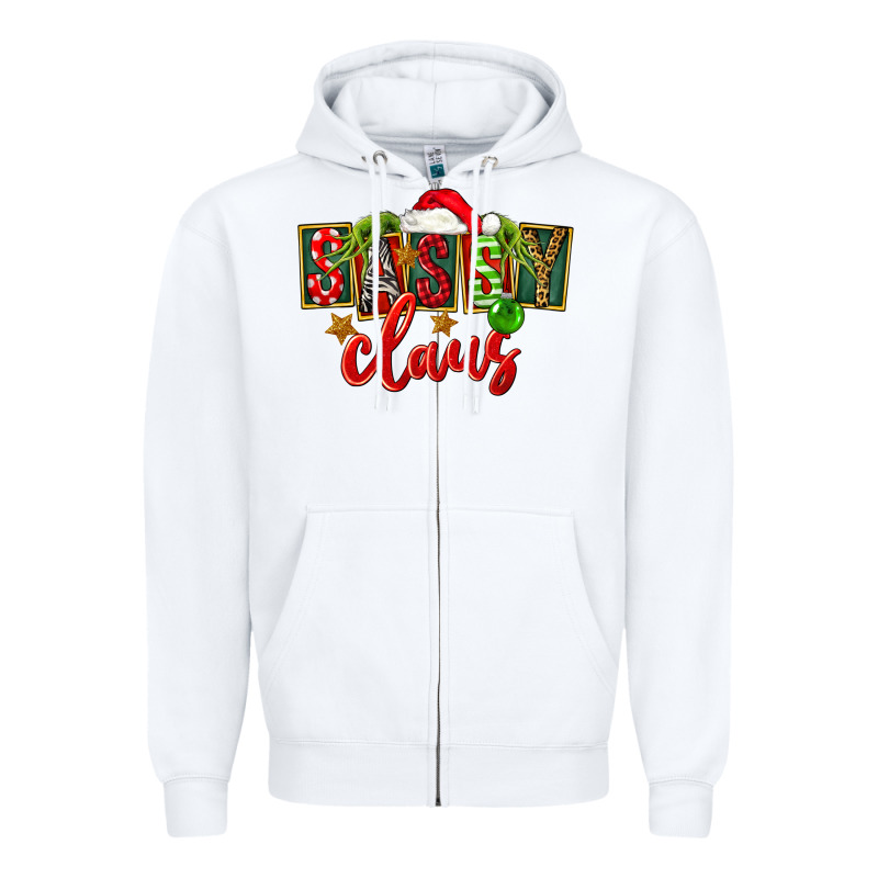 Christmas Sassy Claus Zipper Hoodie by FaDigitalArtStudio | Teevron