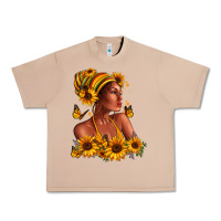 Burro Afro American woman sunflowers Urban Heavy Tee - RanaPortraitStore