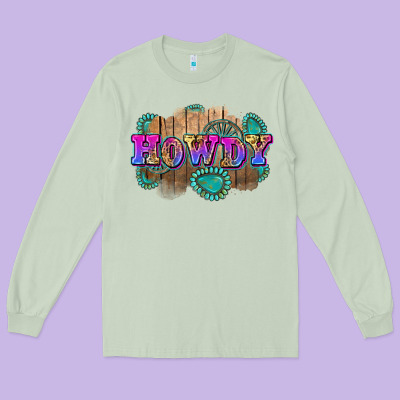 Howdy Long Sleeve Tee Designed By Zillion Design Studio