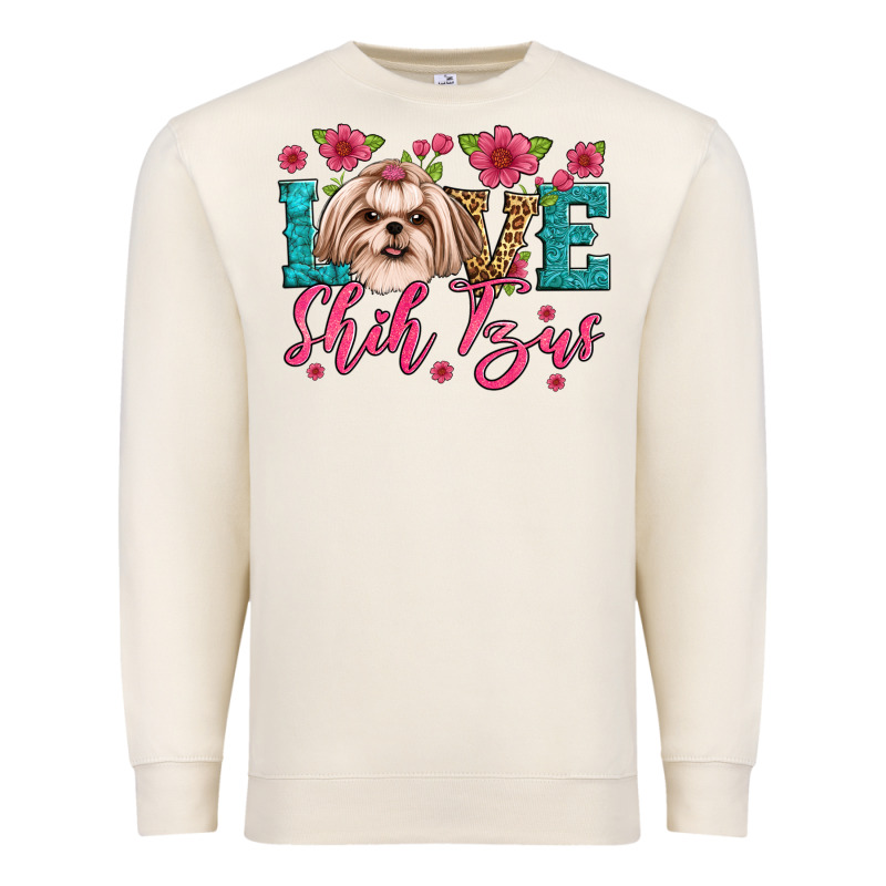 Love Shih Tzus Premium Sweatshirt by Artiststas | Teevron