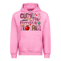 Fuchsia Pink cupids favorite teacher Urban Hoodie - NancyCooperArtShop