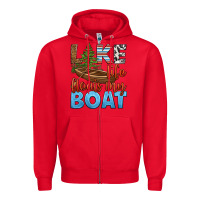 Red lake life floats my boat Zipper Hoodie - HRA Design Shop