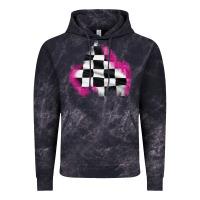 Cloud Black race flag glitter patch Vintage Hoodie - AdoDesignShop