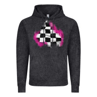 Vintage Black race flag glitter patch Vintage Hoodie - AdoDesignShop